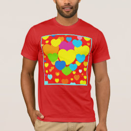 Hearts Mönster Design T Shirt