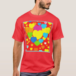 Hearts Mönster Design T Shirt