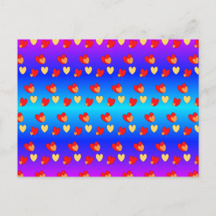 Hearts Mönster DIY-vykort Vykort