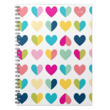 HEARTS mönster färgstarka moderna regnbåge initial