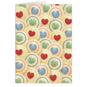 Hearts mönster i vintage stil hälsningskort