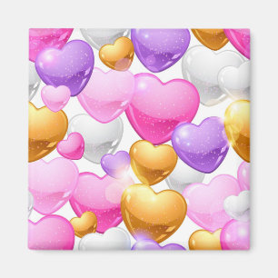 Hearts mönster magnet