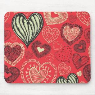 Hearts mönster musmatta