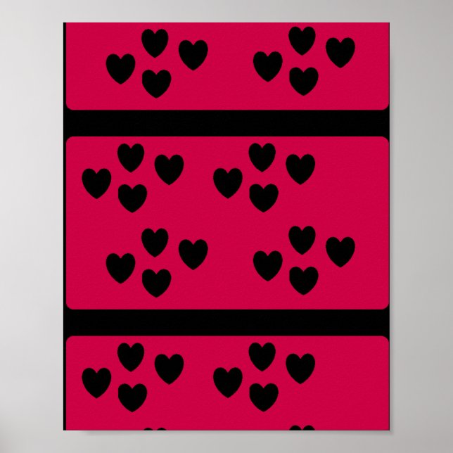 Hearts mönstrad bakgrund på poster (Framsidan)