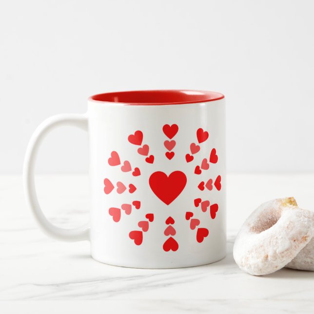 Hearts-Mugg Två-Tonad Mugg (Med munk)