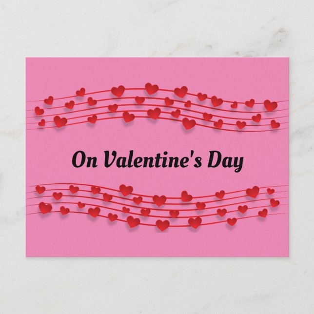 Hearts Musik noter vykort (Framsida)