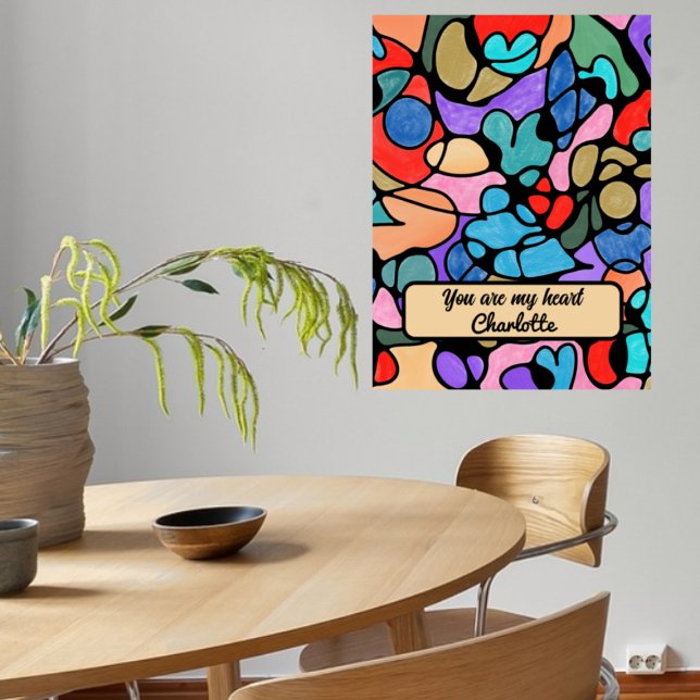 HEARTS NEUROGRAFISKA DIGITALA VATTENFÄRGER POSTER (Skapare uppladdad)