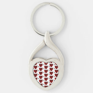 Hearts-nyckelkedja Twisted Heart Silverfärgad Nyckelring