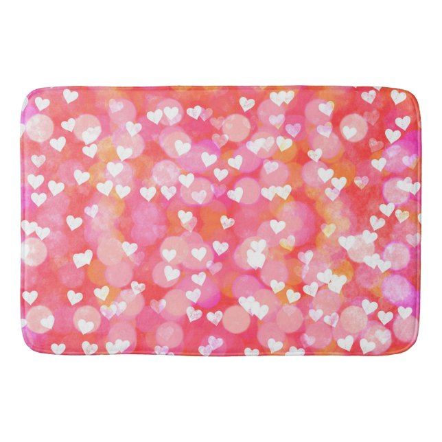 Hearts och Bokeh Badrumsmatta (Framsidan)
