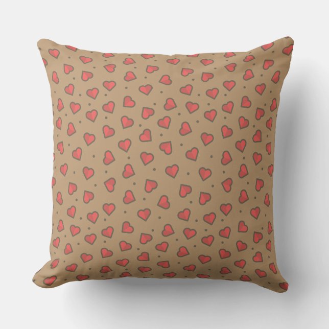 Hearts och Dots Dekorativ kudde (Framsida)