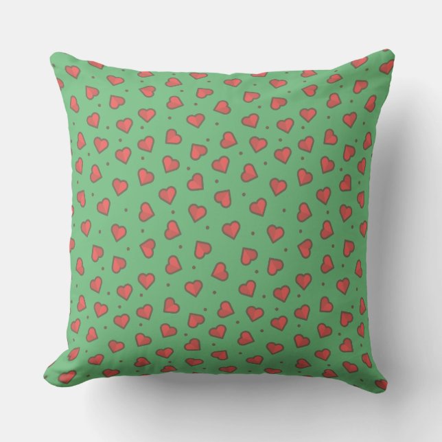 Hearts och Dots Dekorativ kudde (Framsida)