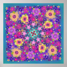 Hearts och Flowers Benice Poster
