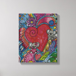 Hearts och Koalas Canvastryck