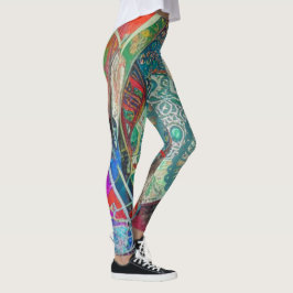 Hearts och Paisley Leggings