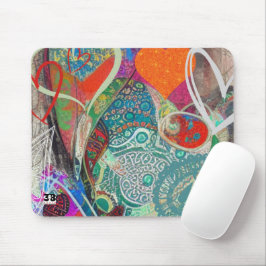 Hearts och Paisley Mouse Pad Musmatta