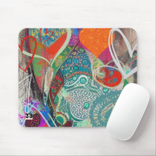 Hearts och Paisley Mouse Pad Musmatta