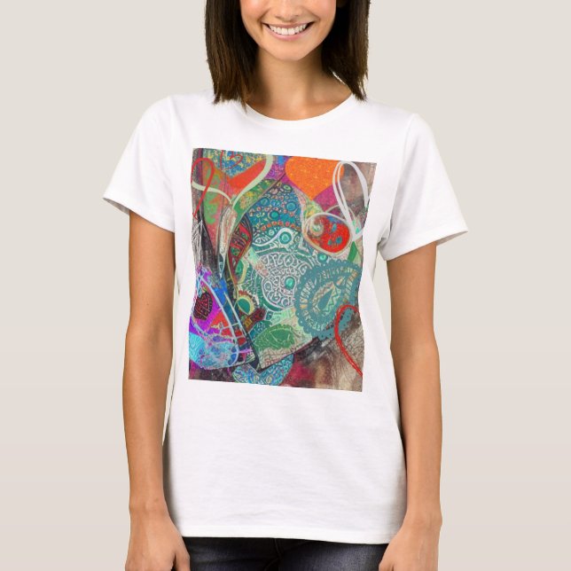 Hearts och Paisley T Shirt (Framsida)