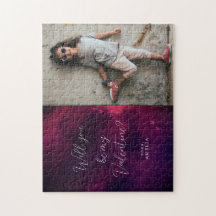 Hearts och Photo Valentine Gift Jigszle Puzzle