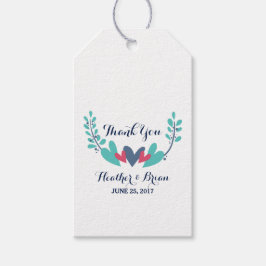 Hearts och Vines Bröllop Gift Märkres Presentetikett