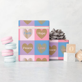 Hearts of Faith Kärlek Hope Peace Presentpapper