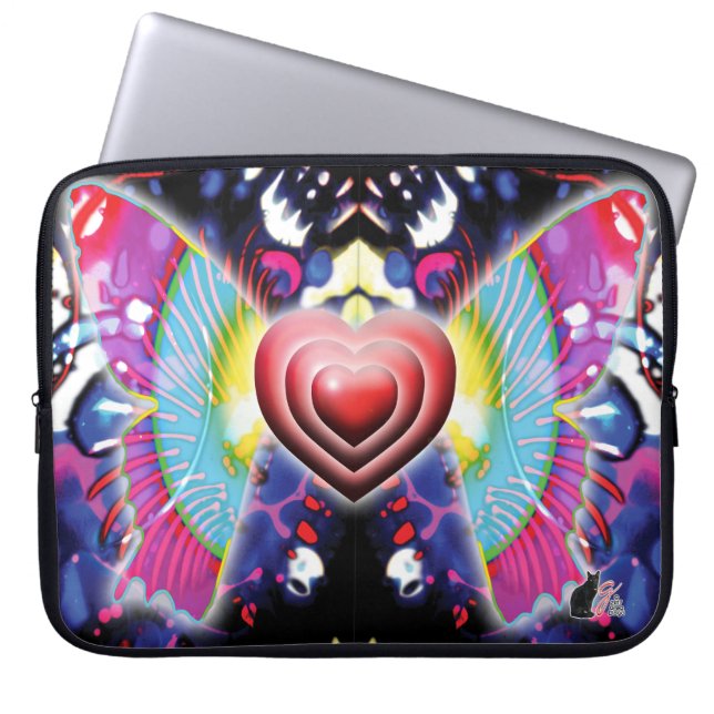 Hearts of Glys Laptop Sleeve (Framsidan)