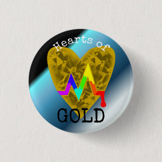 Hearts of Guld - Pride Button Knapp
