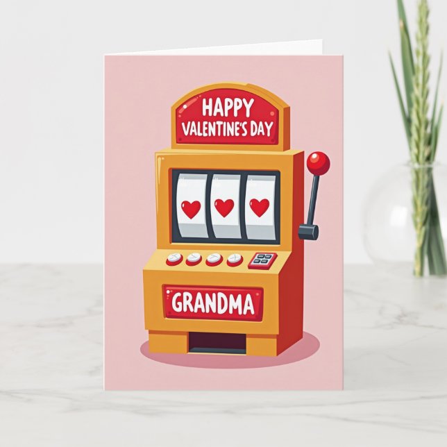 Hearts Pattern Grandma Card Kort (Framsida)