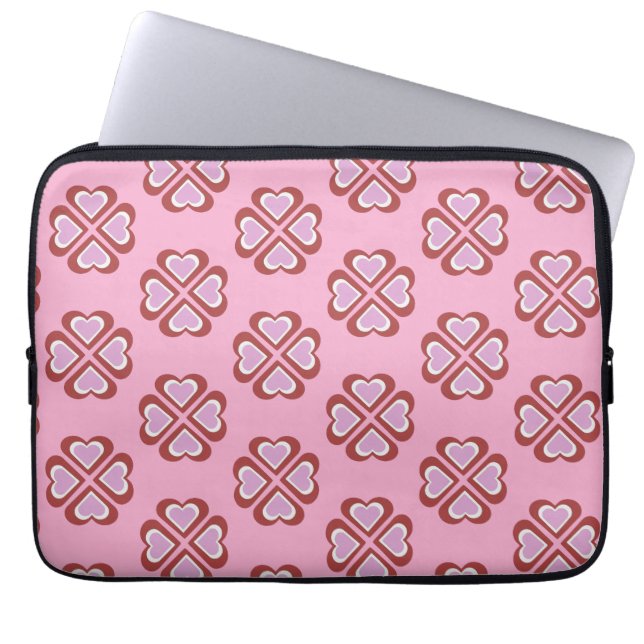 Hearts pattern laptop fodral (Framsidan)