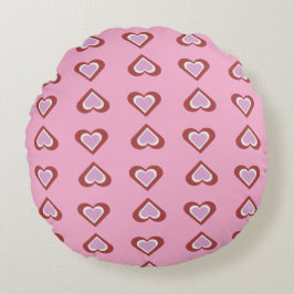 Hearts pattern rund kudde