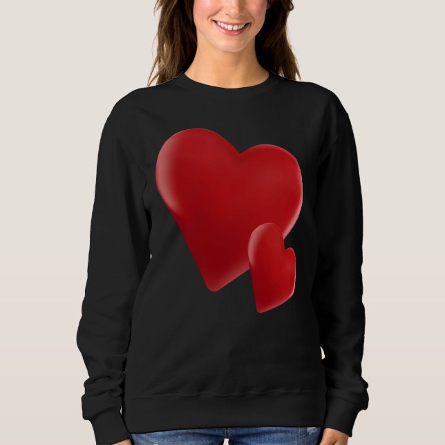 Hearts Pattern Valentines Day Cute Love V Day Paja T Shirt (Framsida)