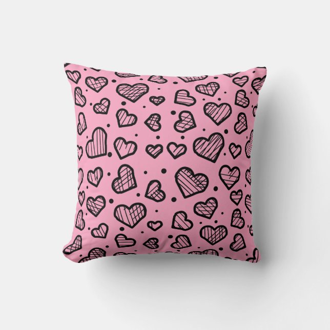 Hearts Pattern - Valentine's Day Inspired  Kudde (Framsida)