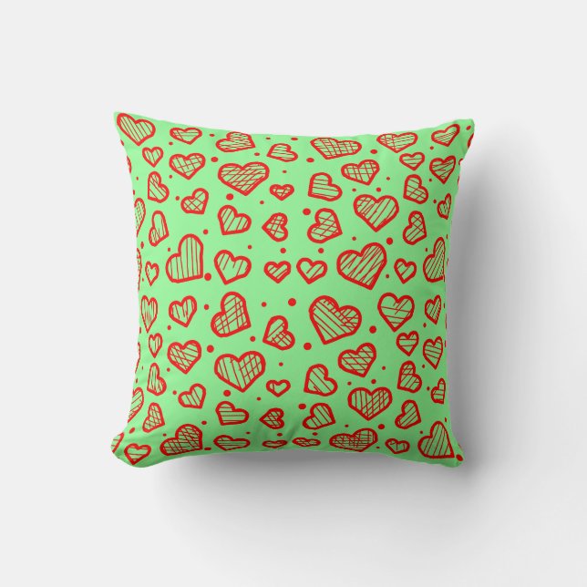 Hearts Pattern - Valentine's Day Inspired Kudde (Framsida)