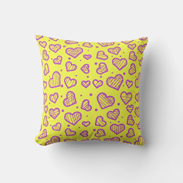 Hearts Pattern - Valentine's Day Inspired Kudde (Framsida)