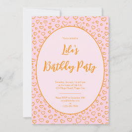 Hearts Personlig Party-inbjudan Inbjudningar