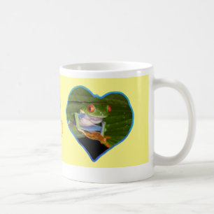 Hearts Photo Coffee Mugg Gult