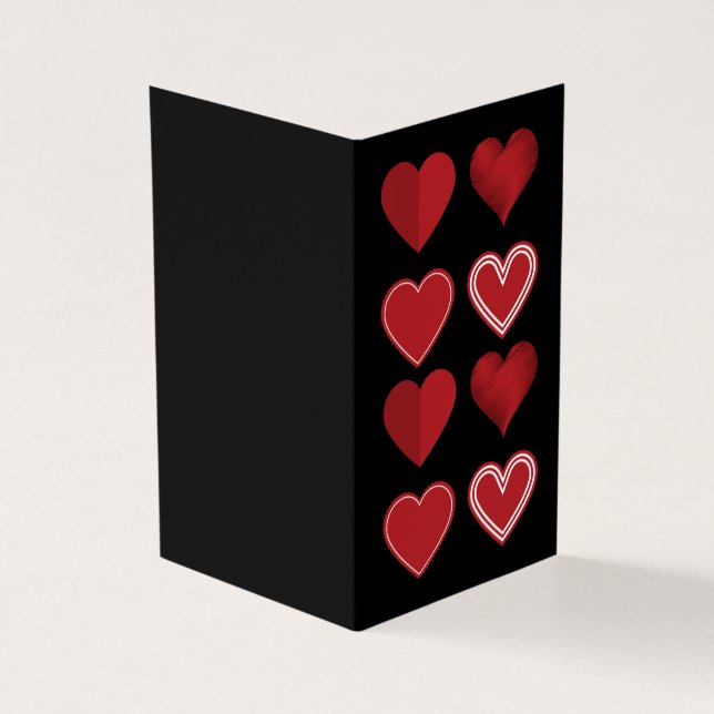 Hearts Platonic Valentine Notecard 25pk Kort (Utsida)