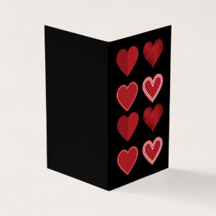 Hearts Platonic Valentine Notecard 25pk Kort