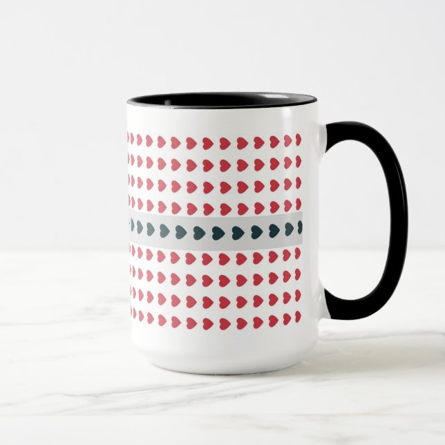 Hearts Polka Dot mönster mugg (Höger)