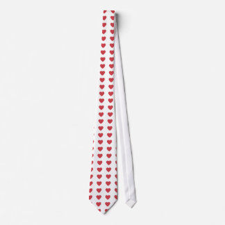 Hearts Polka Dot Mönster på White Tie Slips