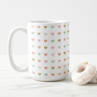 Hearts Polka Pattern, 15oz Kaffemugg