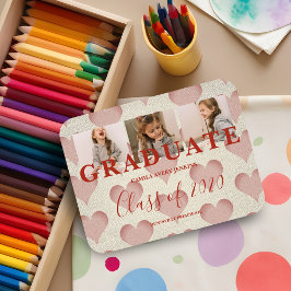 Hearts Pre-K Studenten 3-foton Textile Struktur Magnet