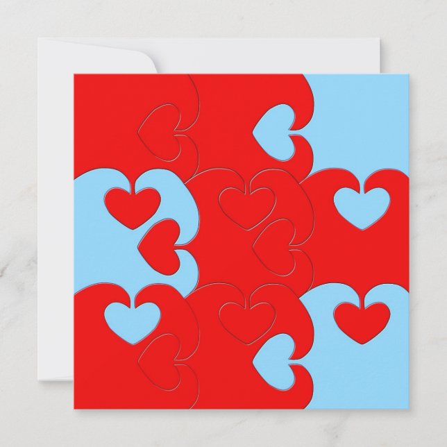 Hearts puzzade mönster (Framsida)