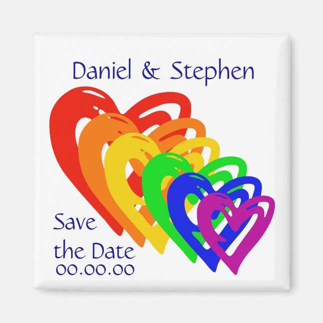 Hearts Rainbow Magnet (Framsidan)