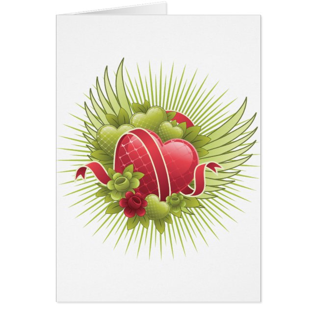 Hearts Ro och Vingar Hälsningskort (Framsidan)