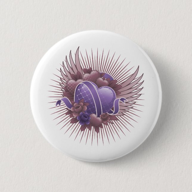 Hearts Ro och Vingar Knapp (Framsida)