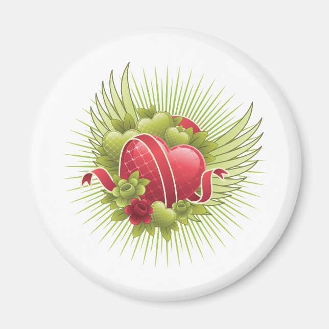 Hearts Ro och Vingar Magnet (Framsidan)