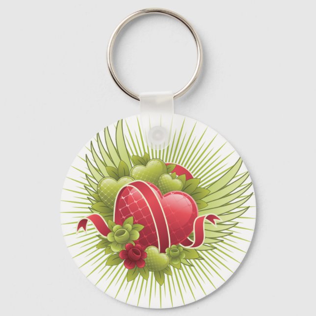 Hearts Ro och Vingar Nyckelring (Framsida)