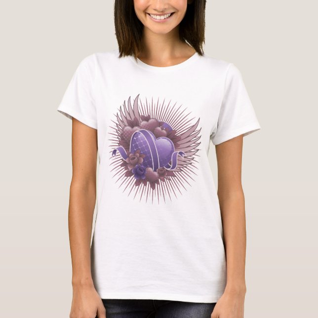 Hearts Ro och Vingar T Shirt (Framsida)