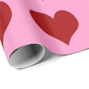 Hearts ~ Roll Gift Wrapping Papper FÄRG CHANGE Presentpapper