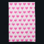 Hearts Rosa Kitchen Towel - Ditt Färg Kökshandduk<br><div class="desc">Rosa Hearts Kitchen Towel - Välj/lägg till din favoritbakgrund färg / eller text !</div>